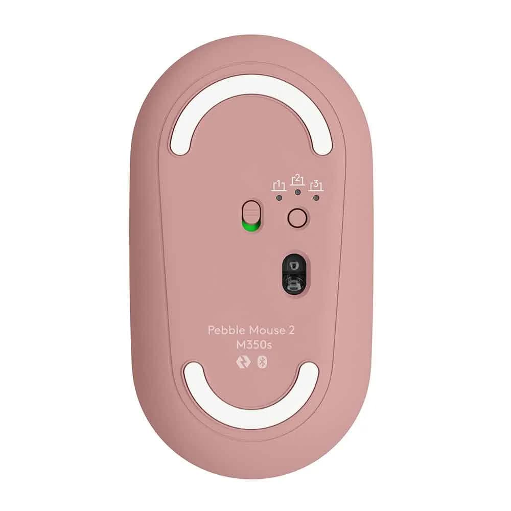 MOUSE LOGITECH PEBBLE 2 M350S SEM FIO ROSE - 910-007048