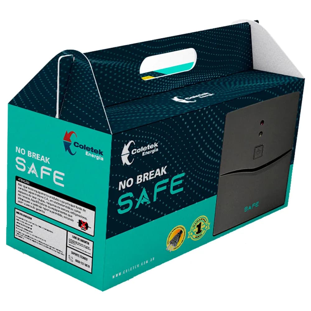 NOBREAK COLETEK SAFE SAFE1200BK 1200VA BIVOLT AUTOMATICO/115V