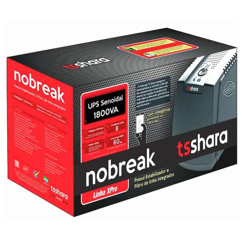 NOBREAK TS SHARA SENOIDAL 1800VA/1260W 4539 UNIVERSAL BIV/BIV