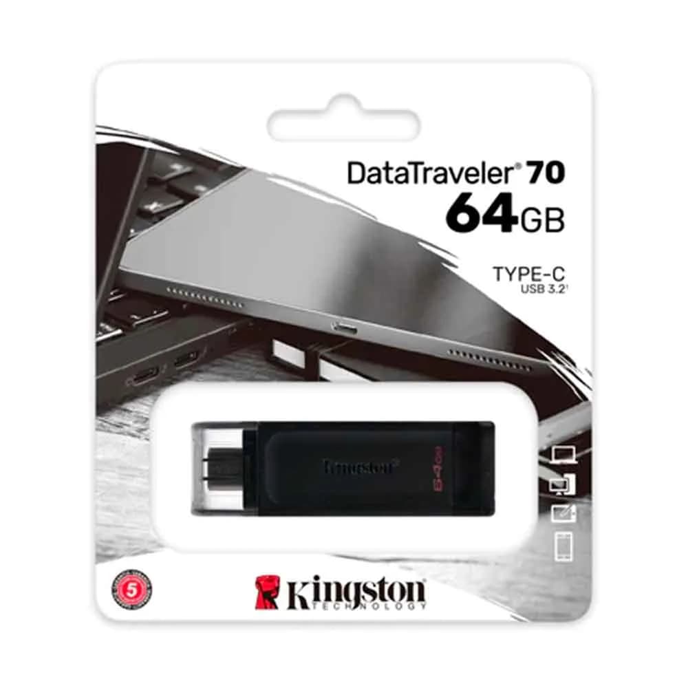 PEN DRIVE KINGSTON DATATRAVELER 70 64GB USB-C - DT70/64GB