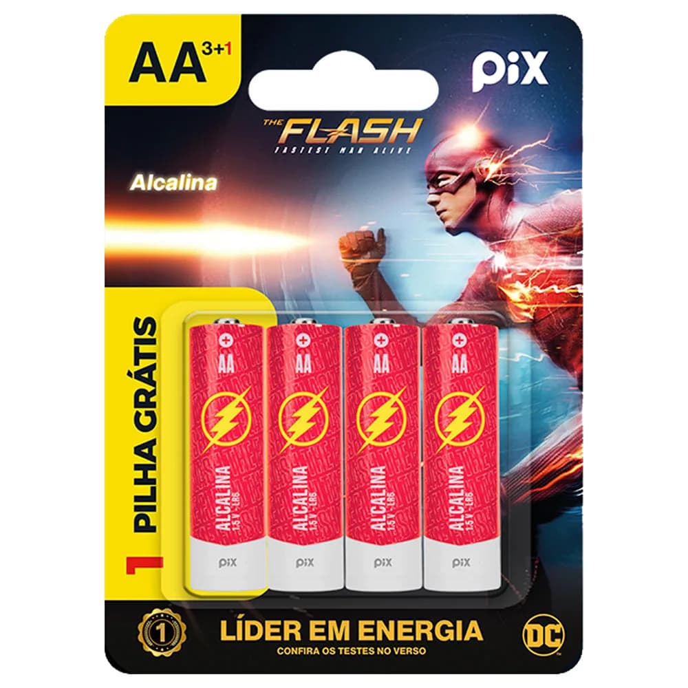 PILHA ALCALINA ULTRA AA LR6 BLISTER C/ 4 PECAS PIX - 022-6003