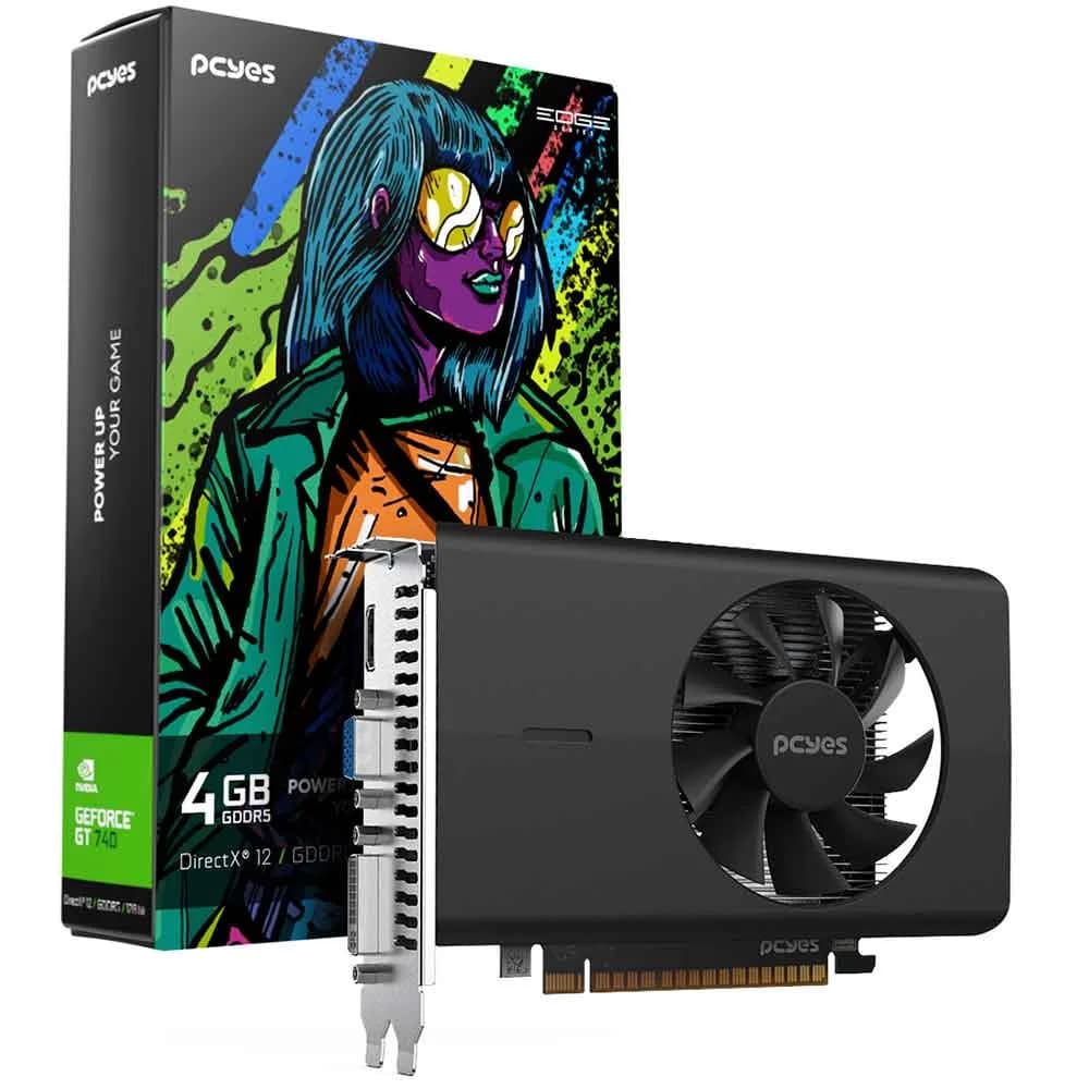 Placa de Vídeo PCYes GeForce GT 740 4GB GDDR5 128BITS PVGT740GB4PE