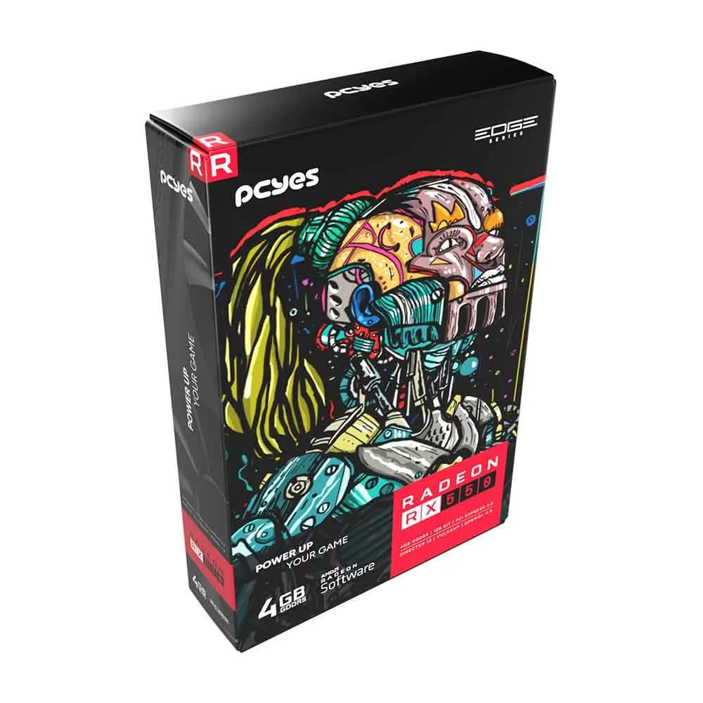 PLACA DE VIDEO PCYES RX 550 RADEON 4GB GDDR5 128BITS PVEX5504GBDF