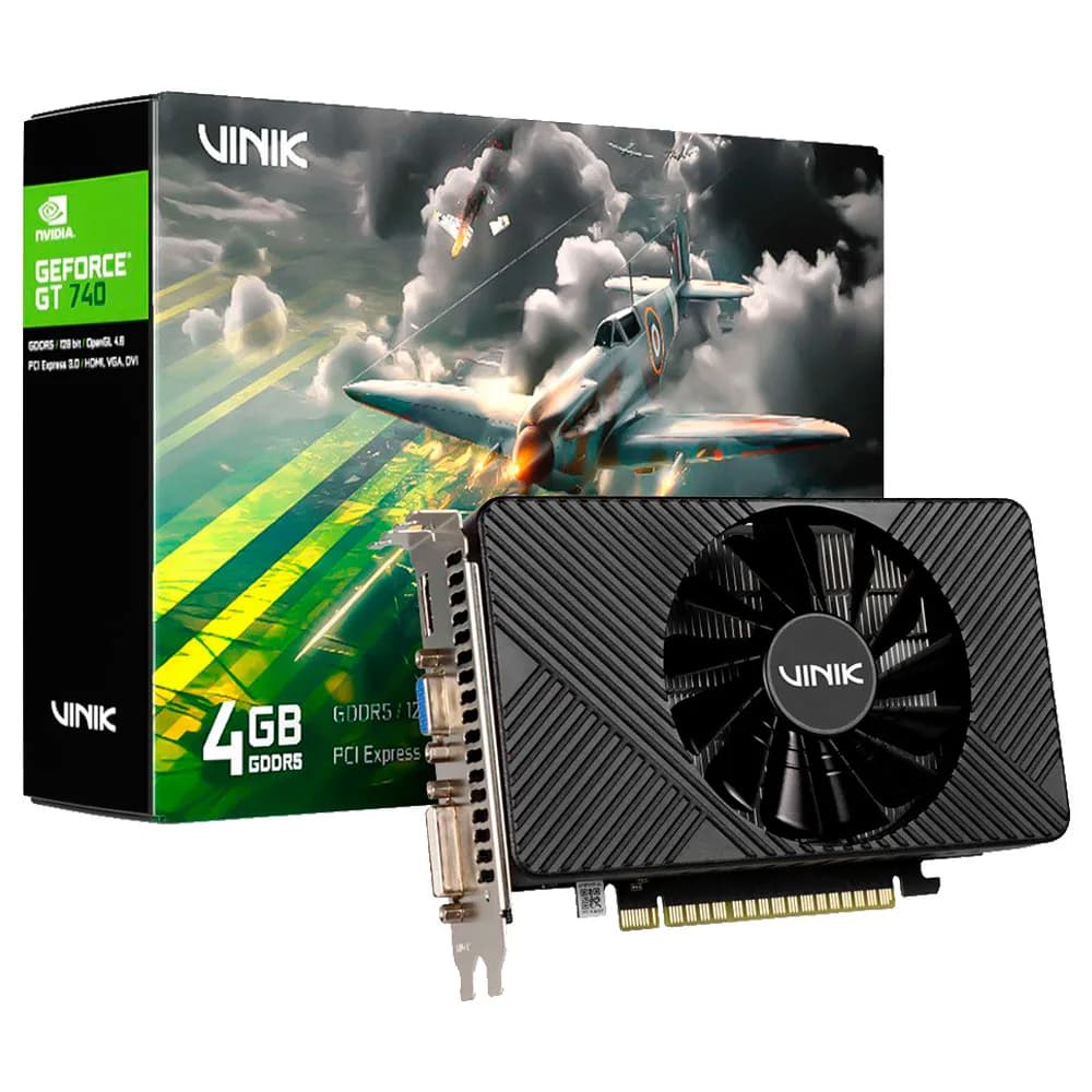 Placa de Vídeo Vinik GeForce GT 740 4GB GDDR5 128BITS GPUK7404GBFSF1