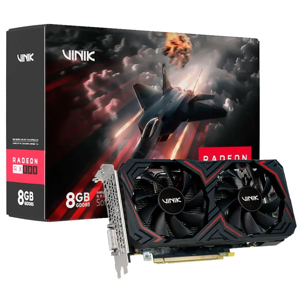 Placa de Vídeo Vinik RX 580 Radeon 8GB GDDR5 256BITS GPUVK580V3H8GB2F