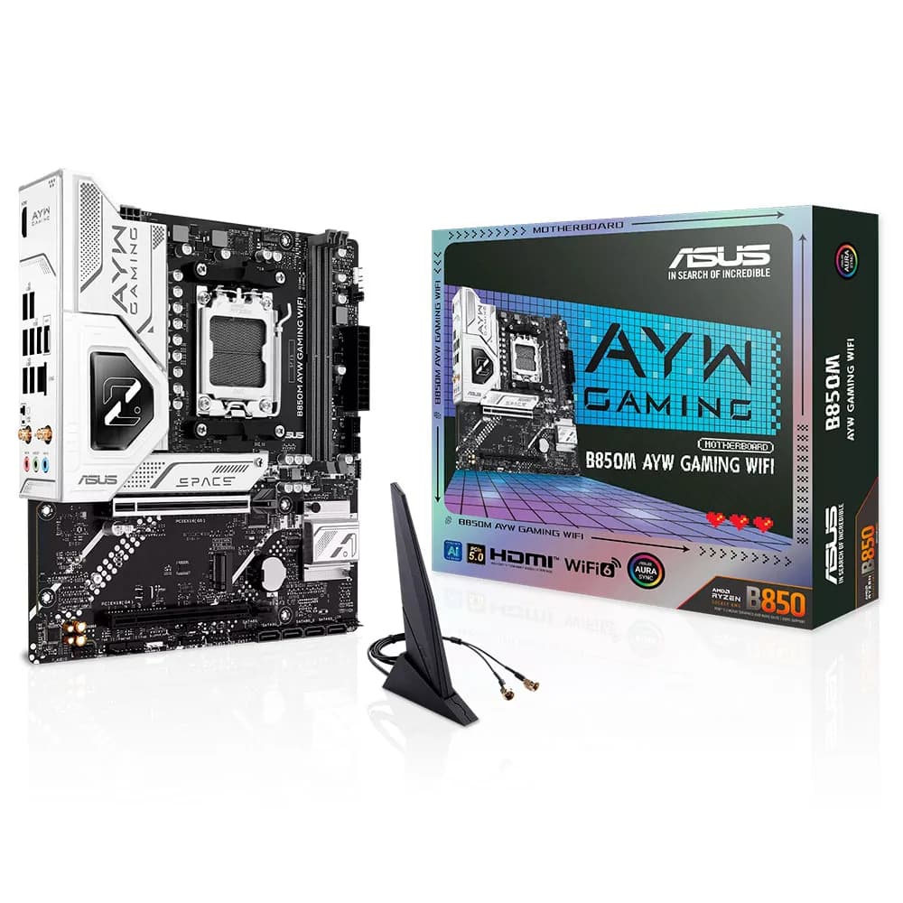 Placa Mãe (AMD) ASUS B850M AYW Gaming Wi-Fi DDR5 AM5