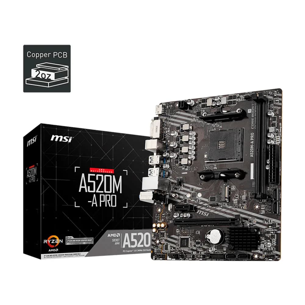PLACA MAE (AMD) MSI A520M-A PRO DDR4 AM4