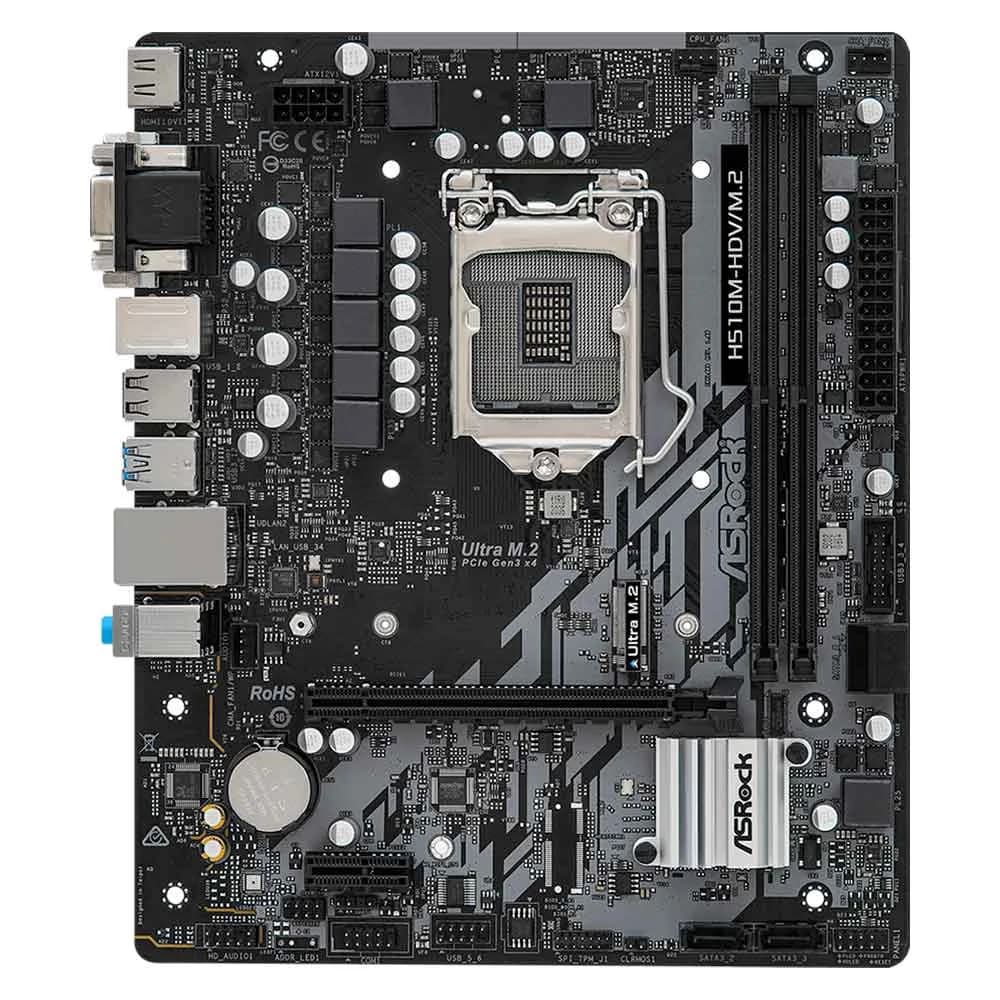 PLACA MAE (INTEL) ASROCK H510M-HDV/M.2 DDR4 LGA1200 10° E 11° GERACAO