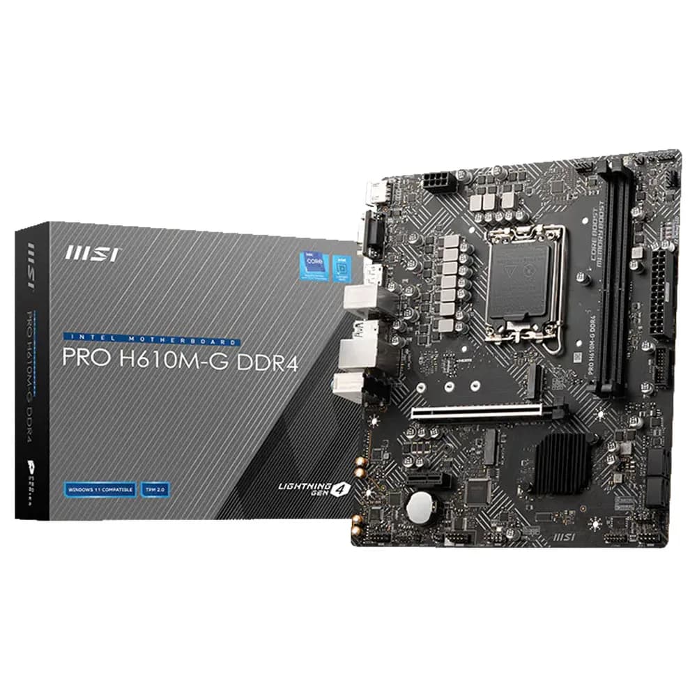 Placa Mãe (Intel) MSI Pro H610M-G DDR4 LGA1700 12° 13° e 14° Geração
