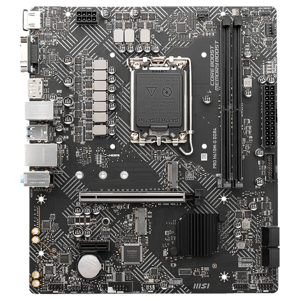 PLACA MAE (INTEL) MSI PRO H610M-G DDR4 LGA1700 12° 13° E 14° GERACAO
