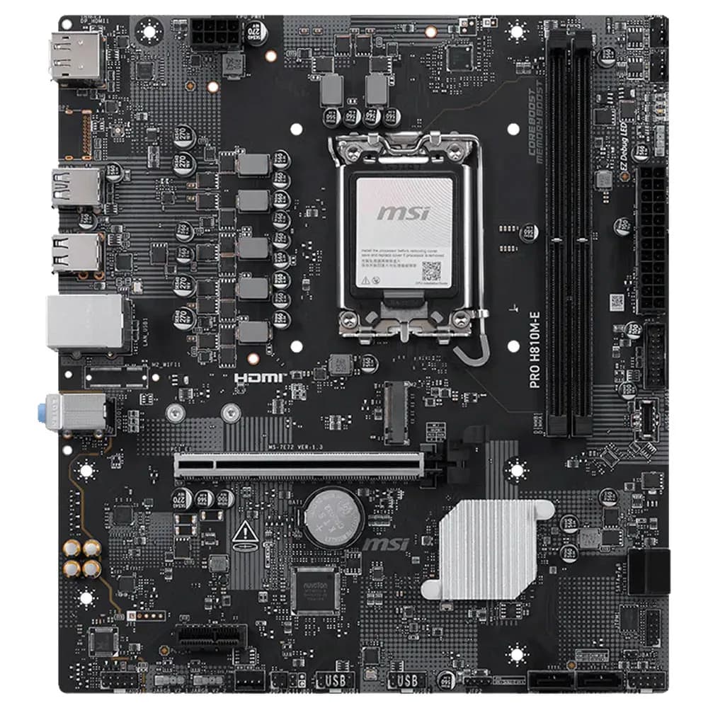 PLACA MAE (INTEL) MSI PRO H810M-E DDR5 LGA1851 ULTRA PROCESSORS