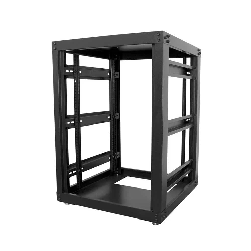 RACK PADRAO 19" 16U X 570MM PRETO PISO VISOR DE ACRILICO GFORCE 345