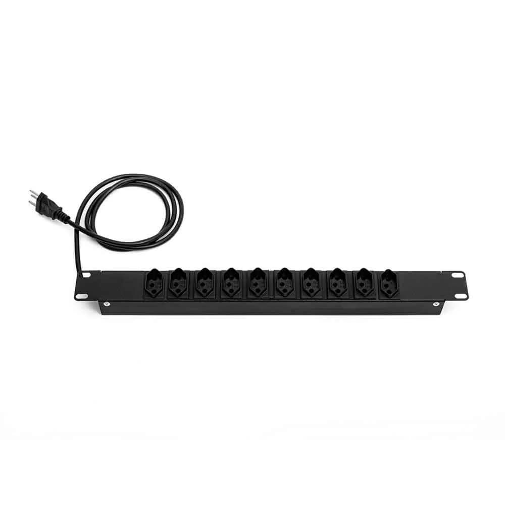 REGUA PARA RACK GFORCE 10 TOMADAS 10A PRETA 1059