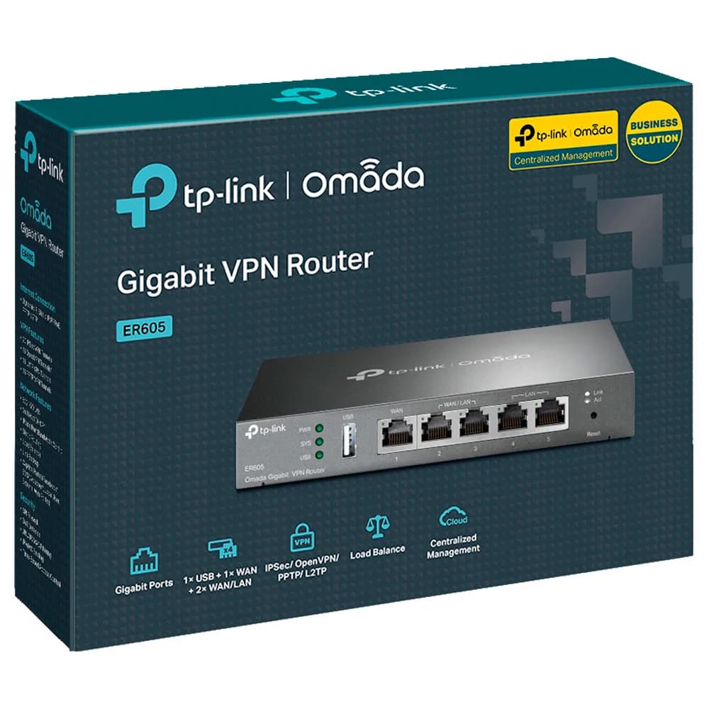 ROTEADOR LOAD BALANCE VPN MULTI-WAN ER605 TP-LINK GIGABIT SAFESTREAM