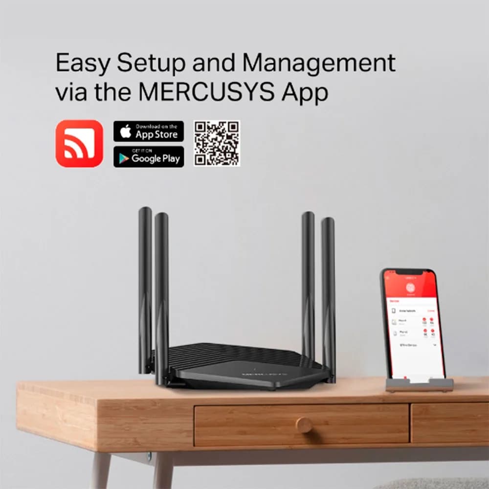 ROTEADOR WI-FI 6 GIGABIT DUAL BAND EASYMESH MR80X AX3000 MERCUSYS