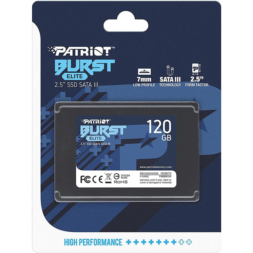 SSD PATRIOT BURST 120GB 2,5" SATA 3 - PBE120GS25SSDR