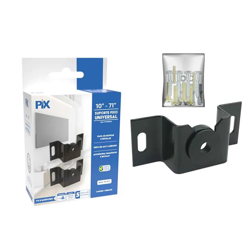 Suporte Fixo Universal LED/ LCD 10" a 71" - PIX - Caixa 079-0004