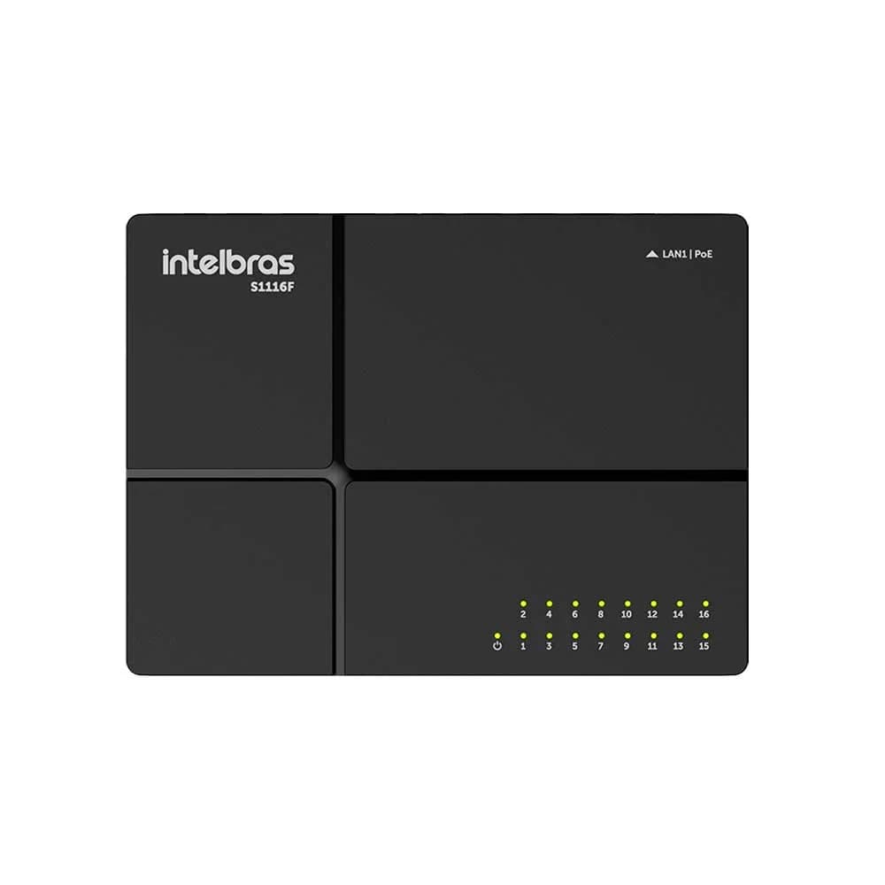 Switch Intelbras 16 Portas Fast 10/100 S1116F - 4760132