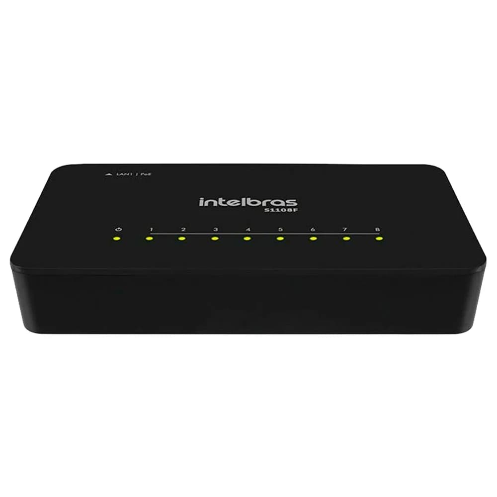 SWITCH INTELBRAS 8 PORTAS FAST COM POE IN PASSIVO LAN 1 S1108F - 4760117