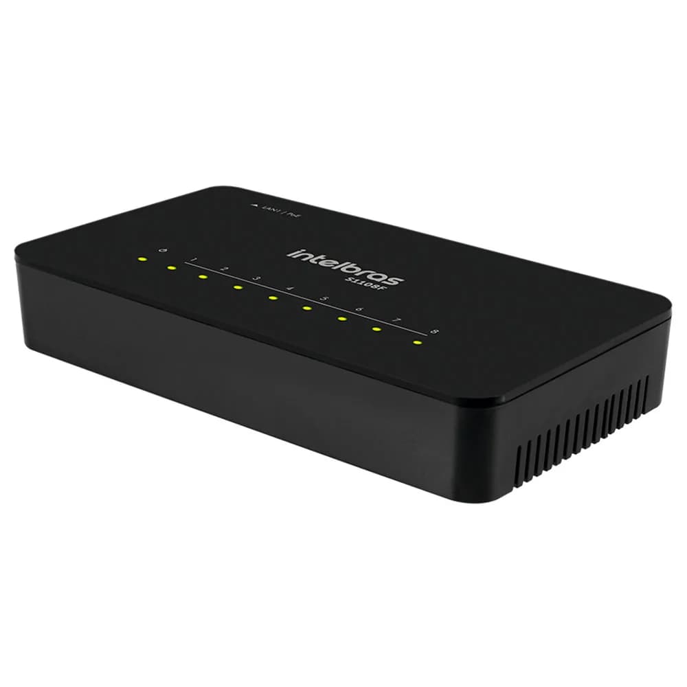SWITCH INTELBRAS 8 PORTAS FAST COM POE IN PASSIVO LAN 1 S1108F - 4760117