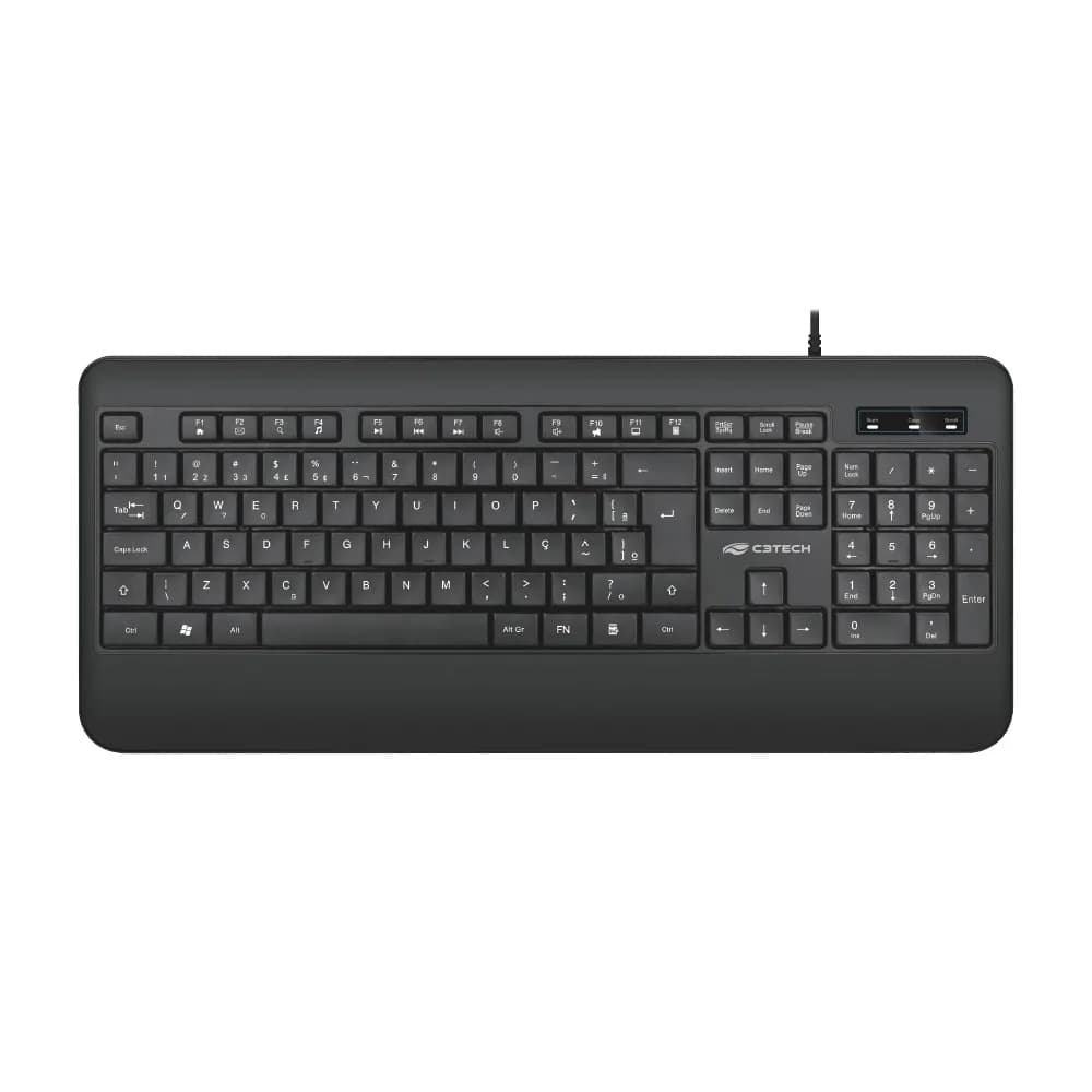 TECLADO C3TECH MULTIMIDIA USB PRETO - KB-M100BK