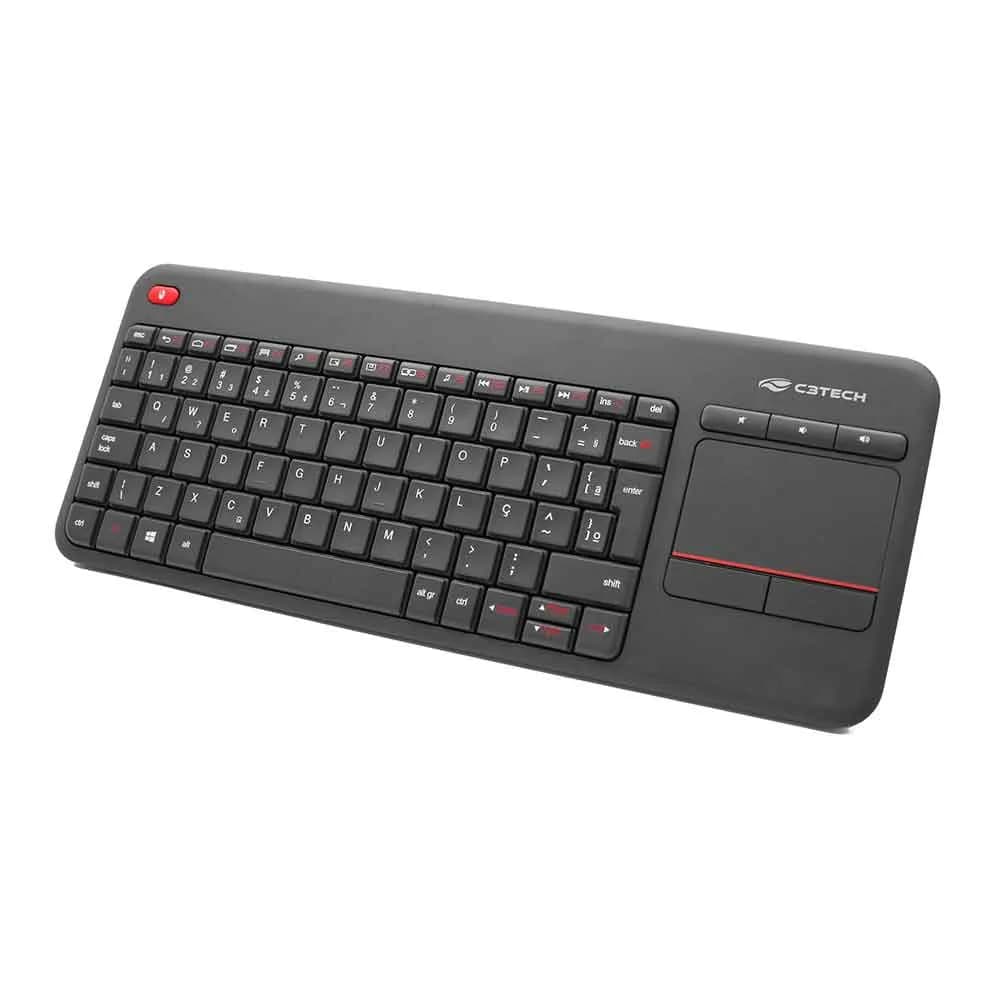 TECLADO C3TECH S/FIO C/ TOUCHPAD K-WT200BK