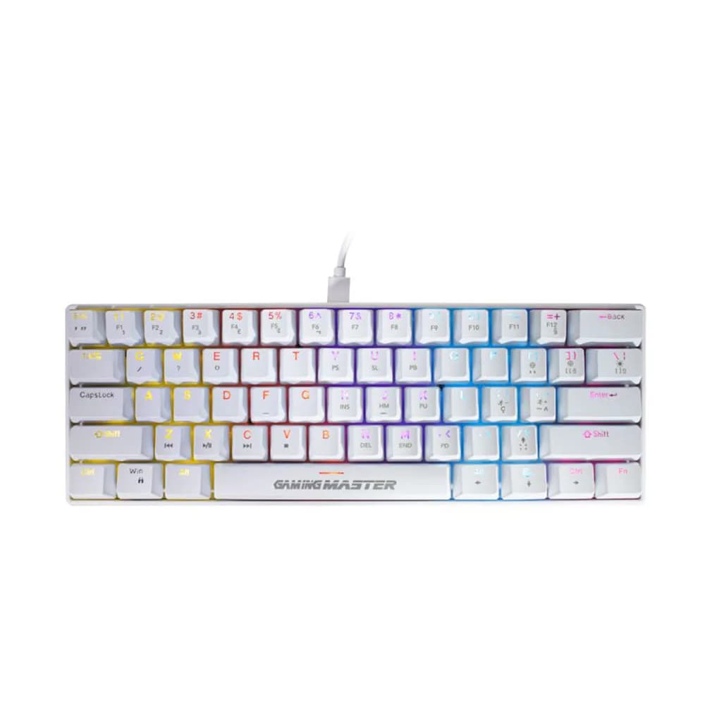 Teclado K-Mex Mecânico Gamer Spectrafury Branco KBW8 RBG