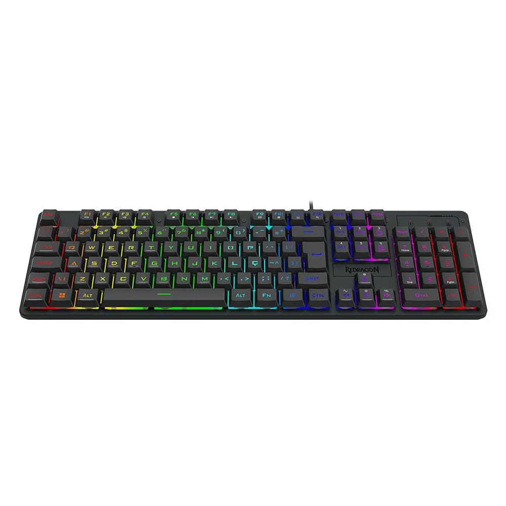 TECLADO REDRAGON MEMBRANA GAMER NETHERBANE PRETO RGB K521-RGB
