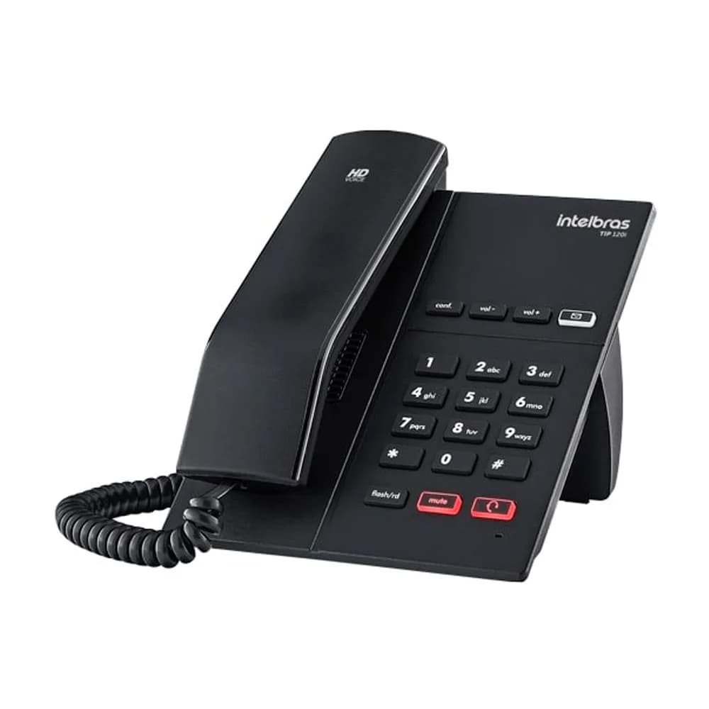 Telefone Intelbras IP TIP 120I com Fio Mesa/Parede Preto - 4201201