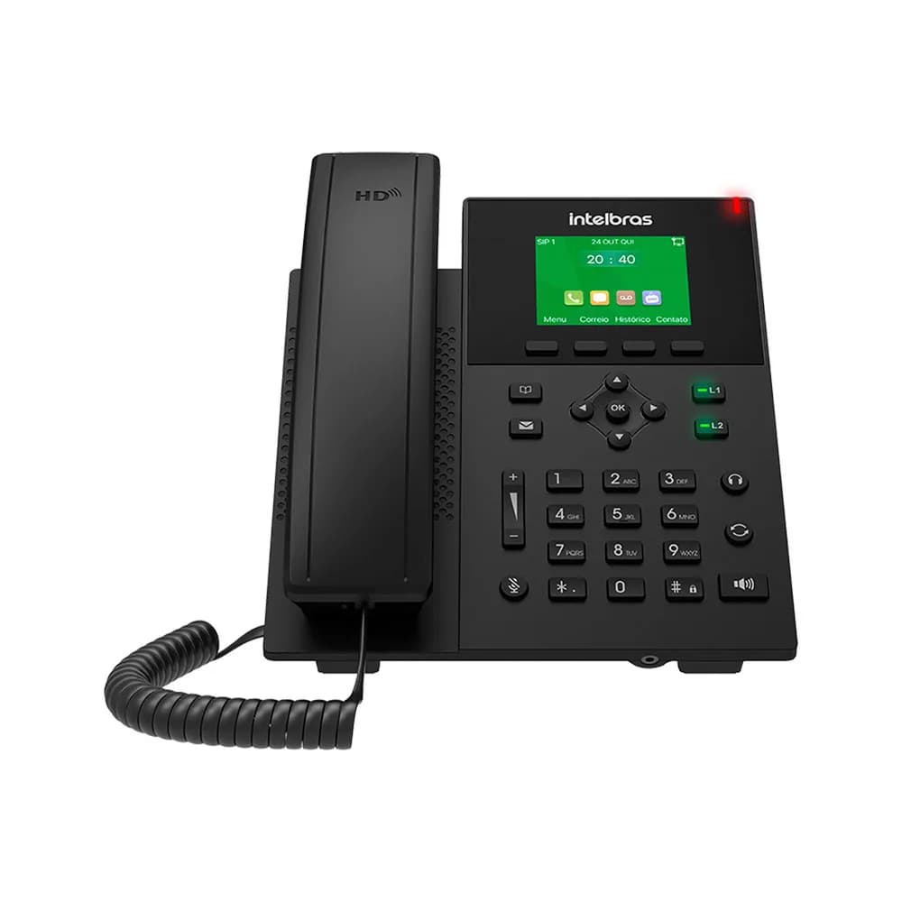 TELEFONE INTELBRAS IP V5501 COM FIO MESA/PAREDE PRETO - 4065501