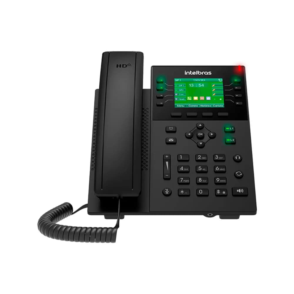 Telefone Intelbras IP V5502+ com Fio Mesa/Parede Preto - 4060018