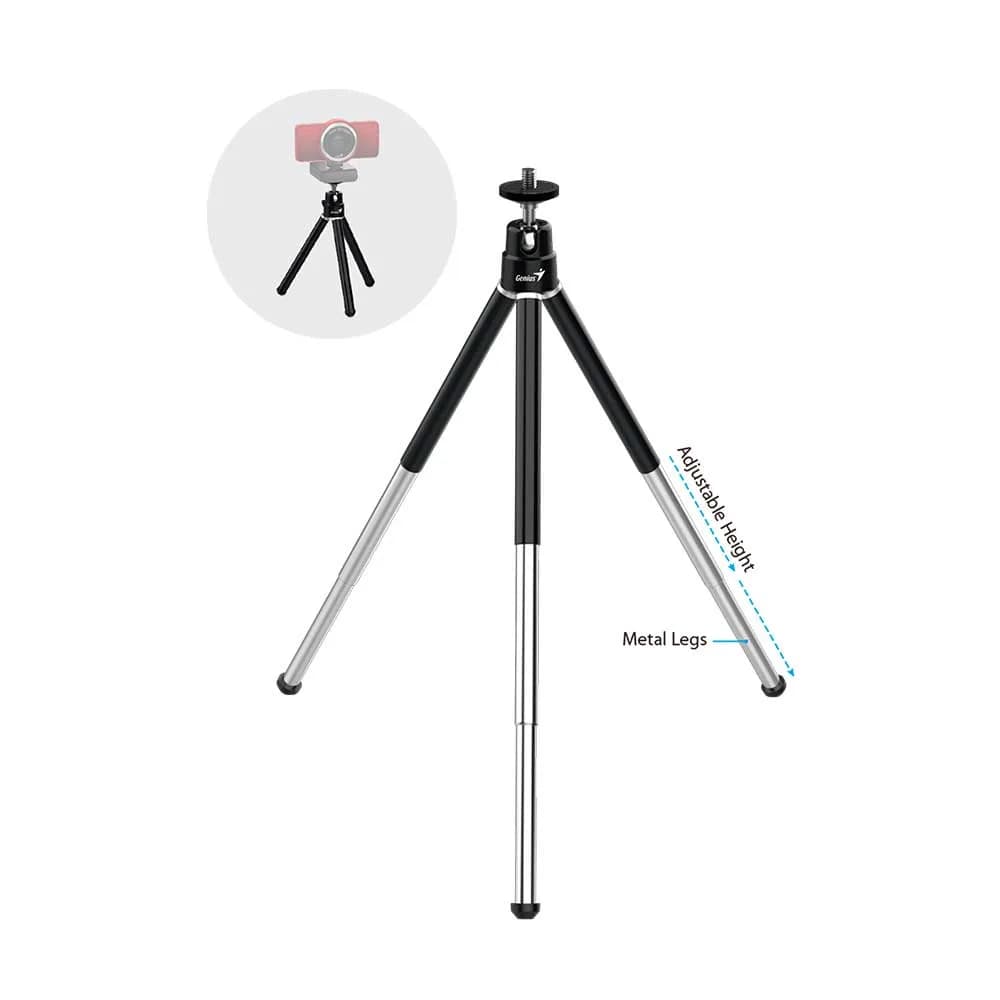 TRIPE PARA CAMERA E WEBCAM GENIUS TRIPOD 1 PRETO