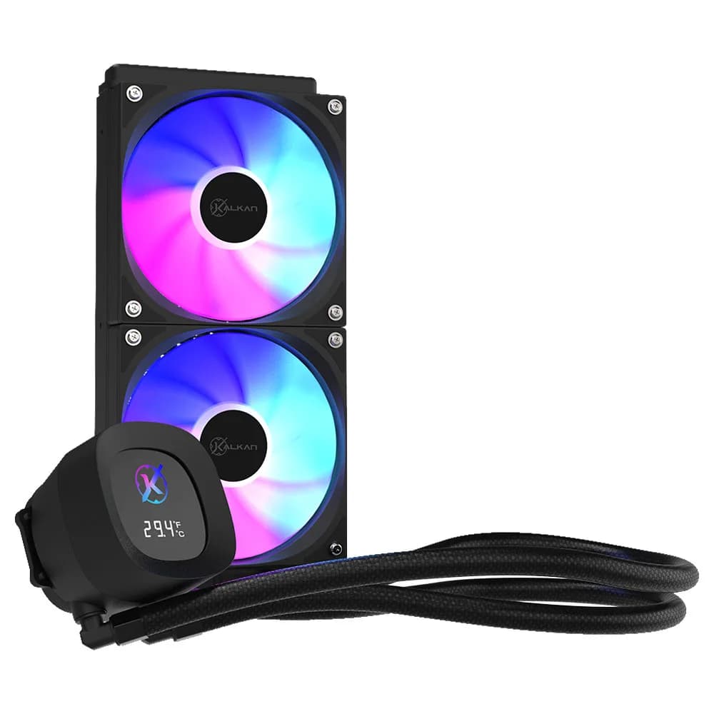 WATER COOLER KALKAN AURA DIGITAL 240MM PRETO ARGB KLK00100