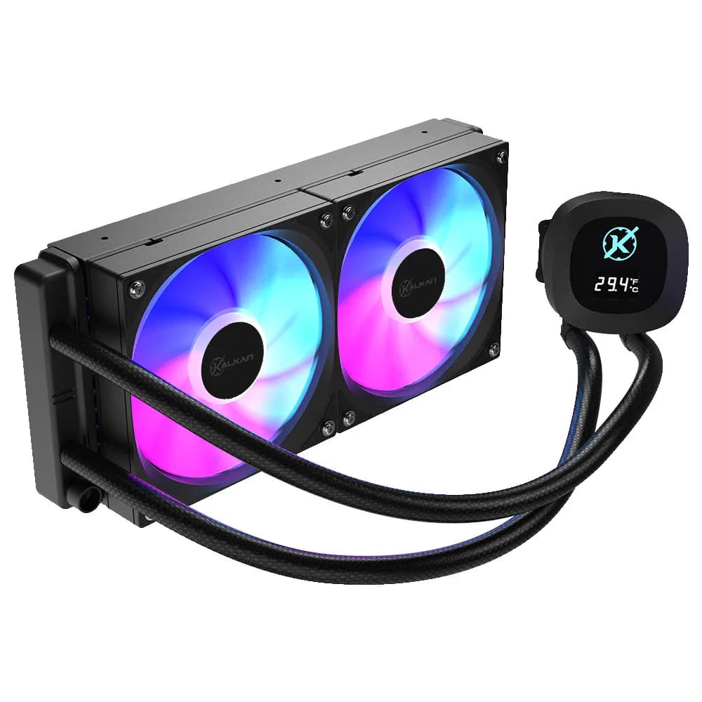 WATER COOLER KALKAN AURA DIGITAL 240MM PRETO ARGB KLK00100