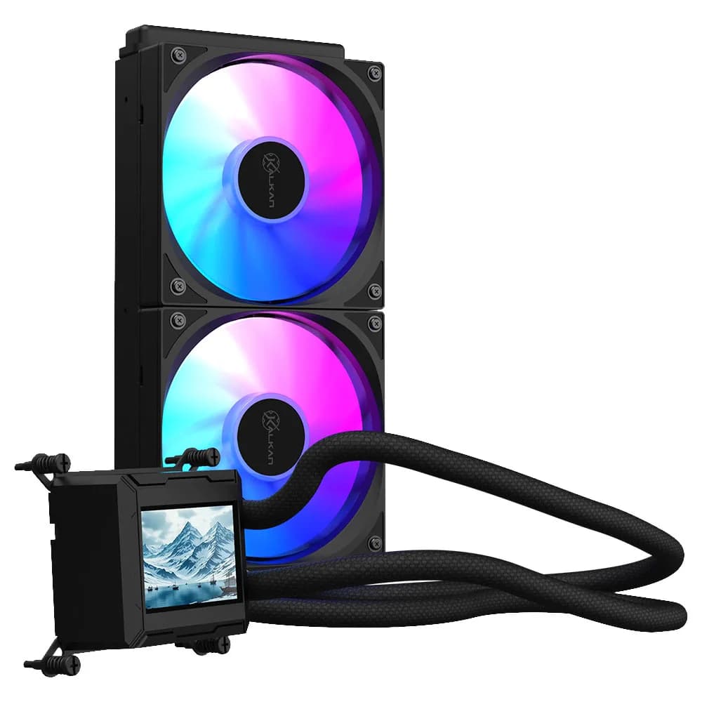WATER COOLER KALKAN AURA LCD 240MM PRETO ARGB KLK00102