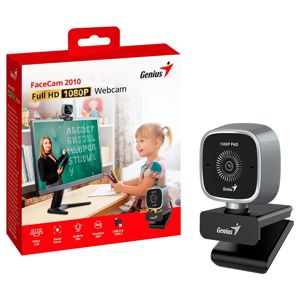 WEBCAM GENIUS FACECAM 2010 FOCO FIXO FULL HD 1080P