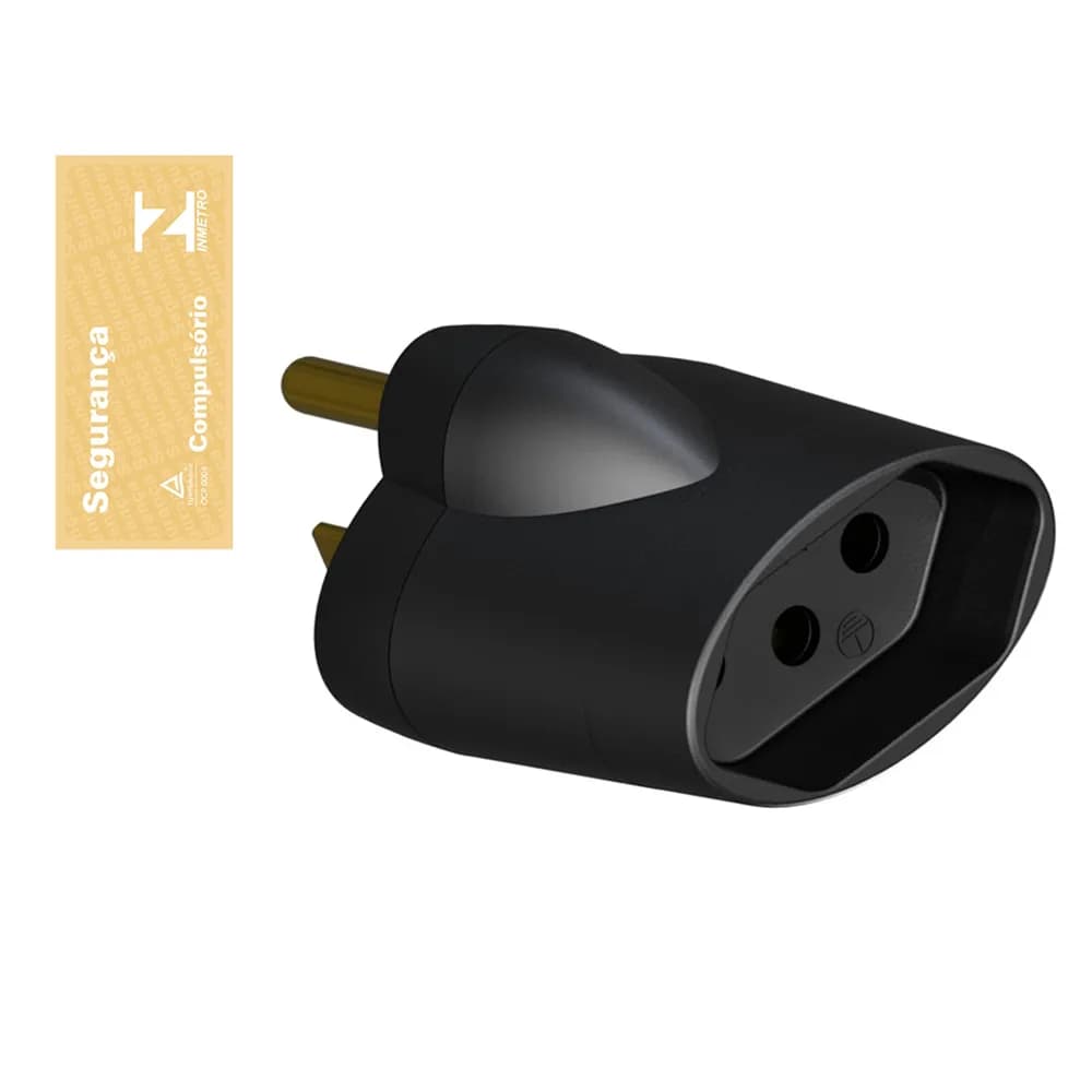 Adaptador de Tomada SMS para Padrão Antigo 64122 Preto Blister