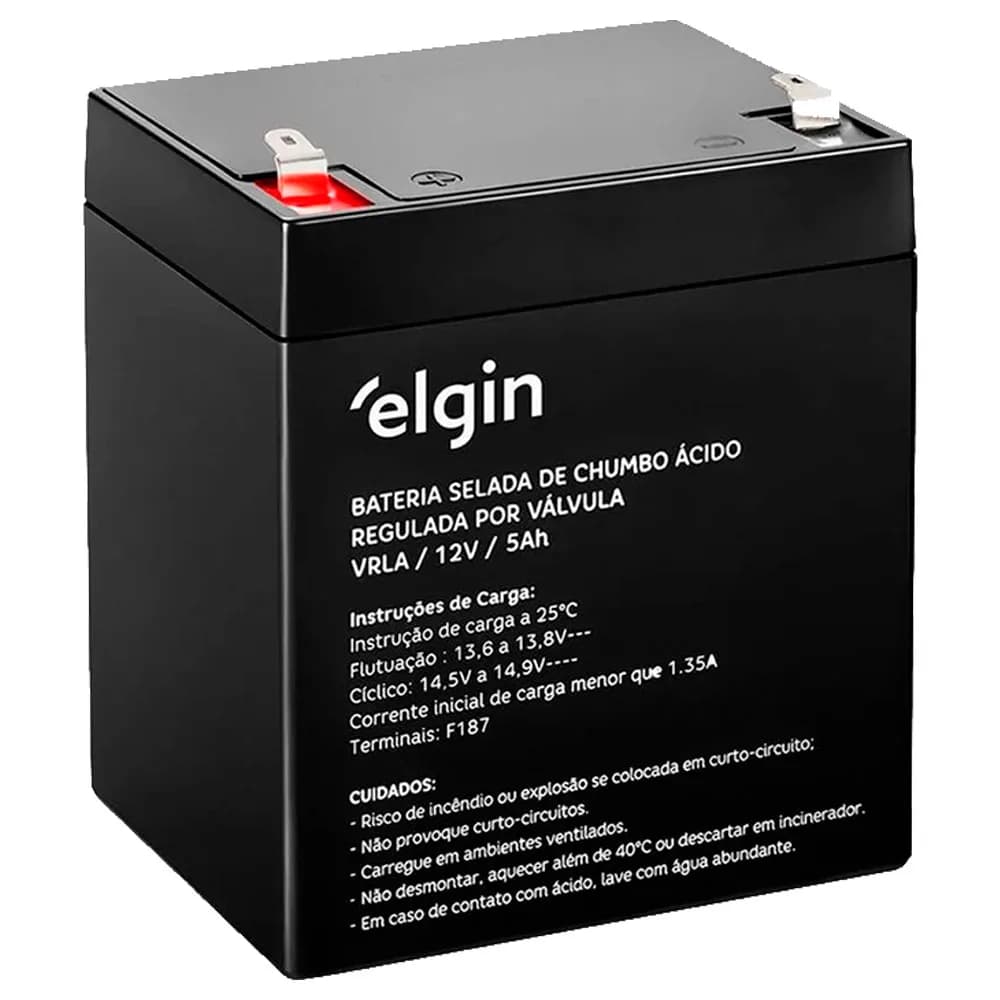 Bateria 12V 5Ah Selada de Chumbo Vrla 82350 Elgin