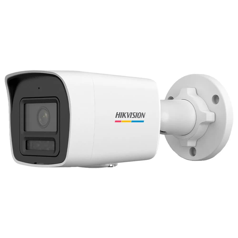 Camera Hikvision IP AcuSense ColorVu 3.0 4MP Bullet 2.8mm Luz Branca 30m Mic Embutido IP67 DS-2CD1047G3-LIU