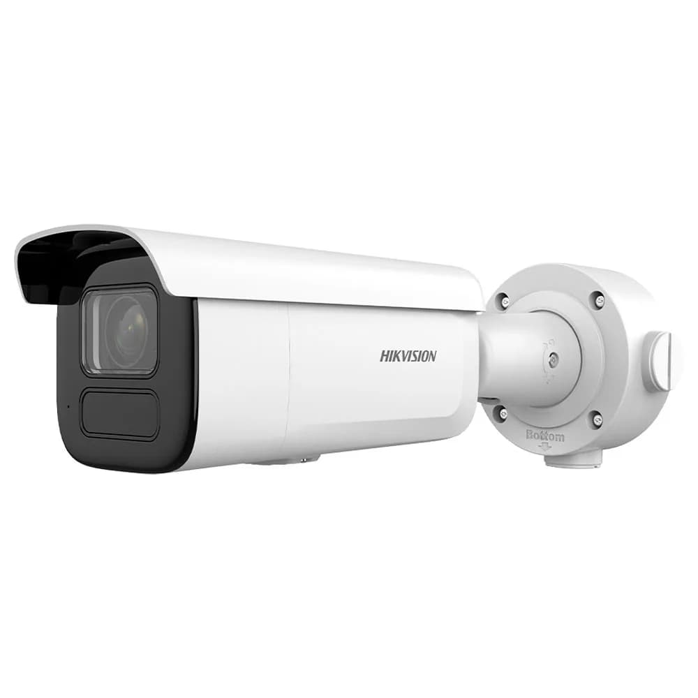 Camera Hikvision IP AcuSense HEOP DarkFighter 6MP Bullet Varifocal Motorizado 2.7-13.5mm IR 60m Slot MicroSD IK10 IP67 DS-2CD3666G2T-IZS