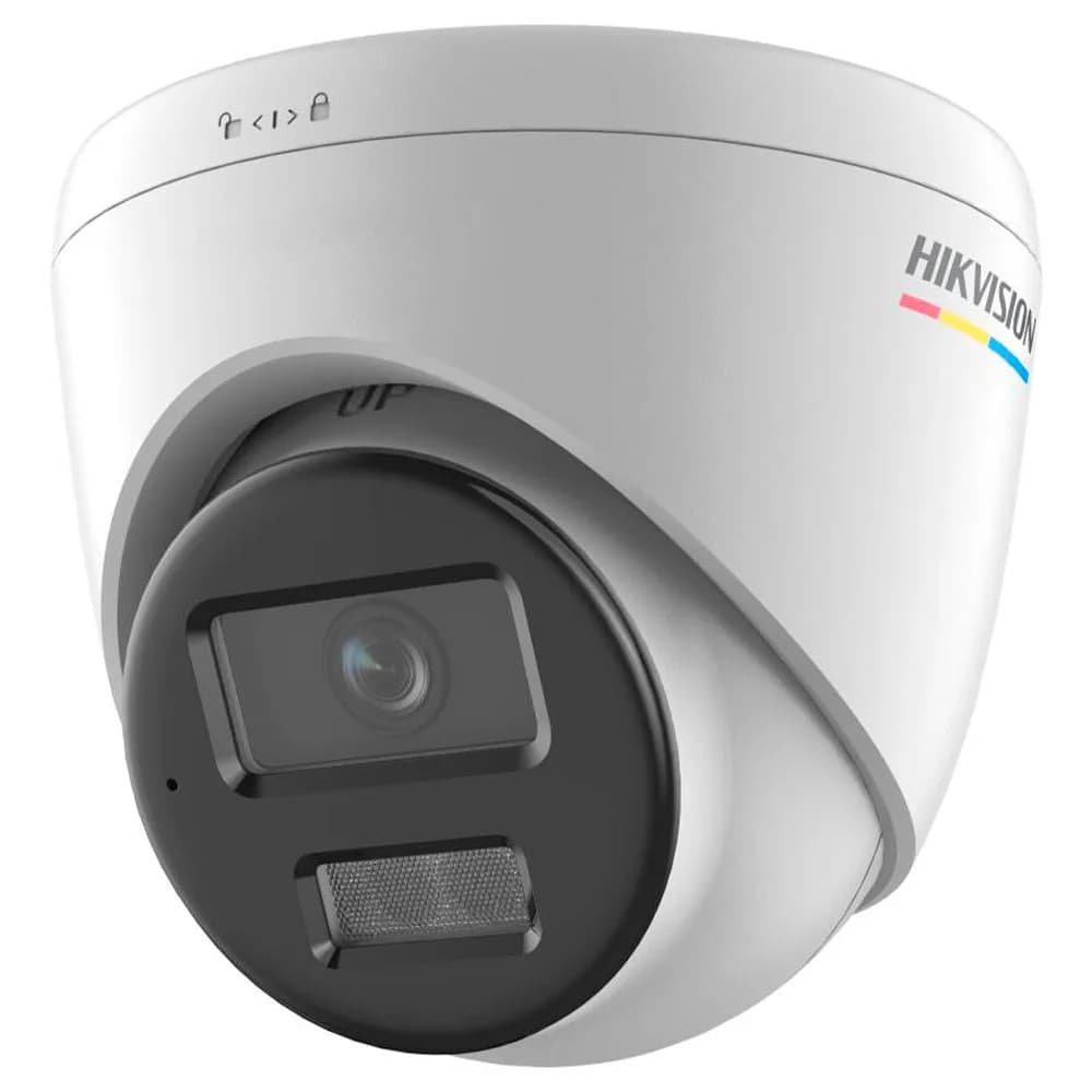 Camera Hikvision IP ColorVu 4MP Turret 4mm Luz Branca 30m Mic Embutido IP67 DS-2CD1347G2H-LIU