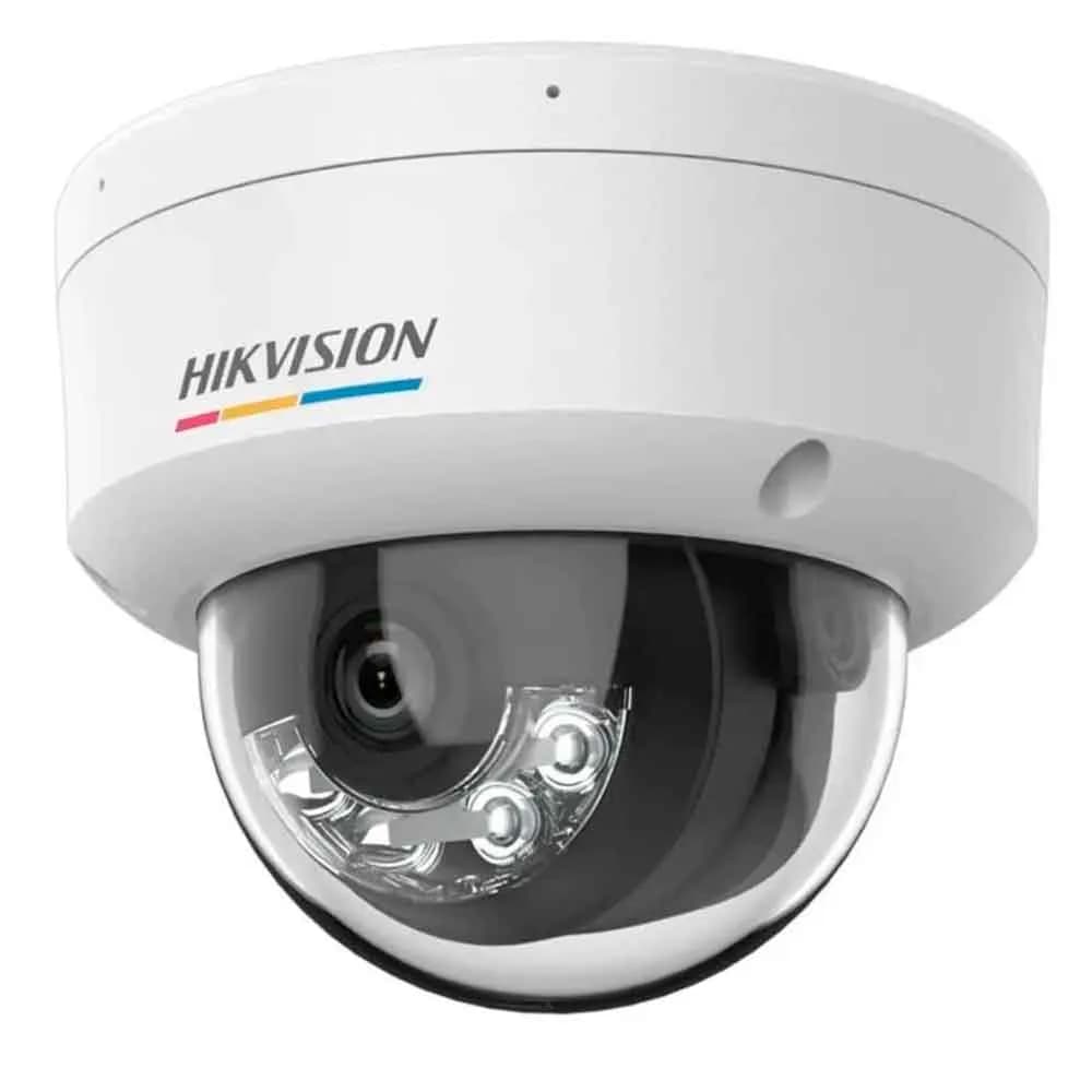 Camera Hikvision IP ColorVu Smart Hybrid Light 4MP Dome 2.8mm Luz Branca 30m Mic Embutido IK08 IP67 DS-2CD1147G2H-LIU