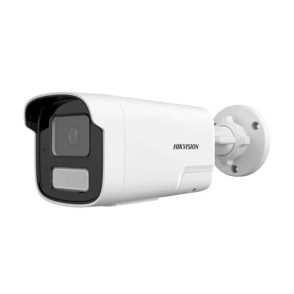 Camera Hikvision IP Live Guard Smart Hybrid Light 4MP Bullet 4mm IR 50m Mic Embutido IP67 Slot MicroSD DS-2CD1T43G2-LIUF/SL