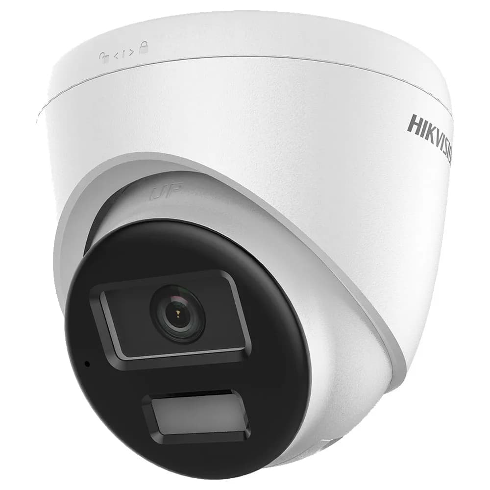 Camera Hikvision IP Live Guard Smart Hybrid Light 4MP Turret 2.8mm IR 30m Mic Embutido IP67 DS-2CD1343G2-LIU/SL