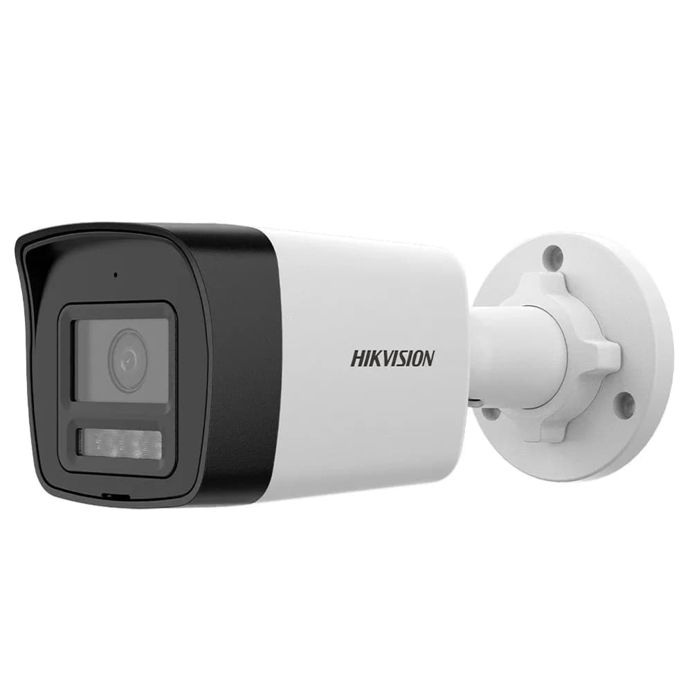 Camera Hikvision IP Smart Hybrid Light 4MP Bullet 4mm IR 30m Mic Embutido IP67 DS-2CD1041G2-LIU