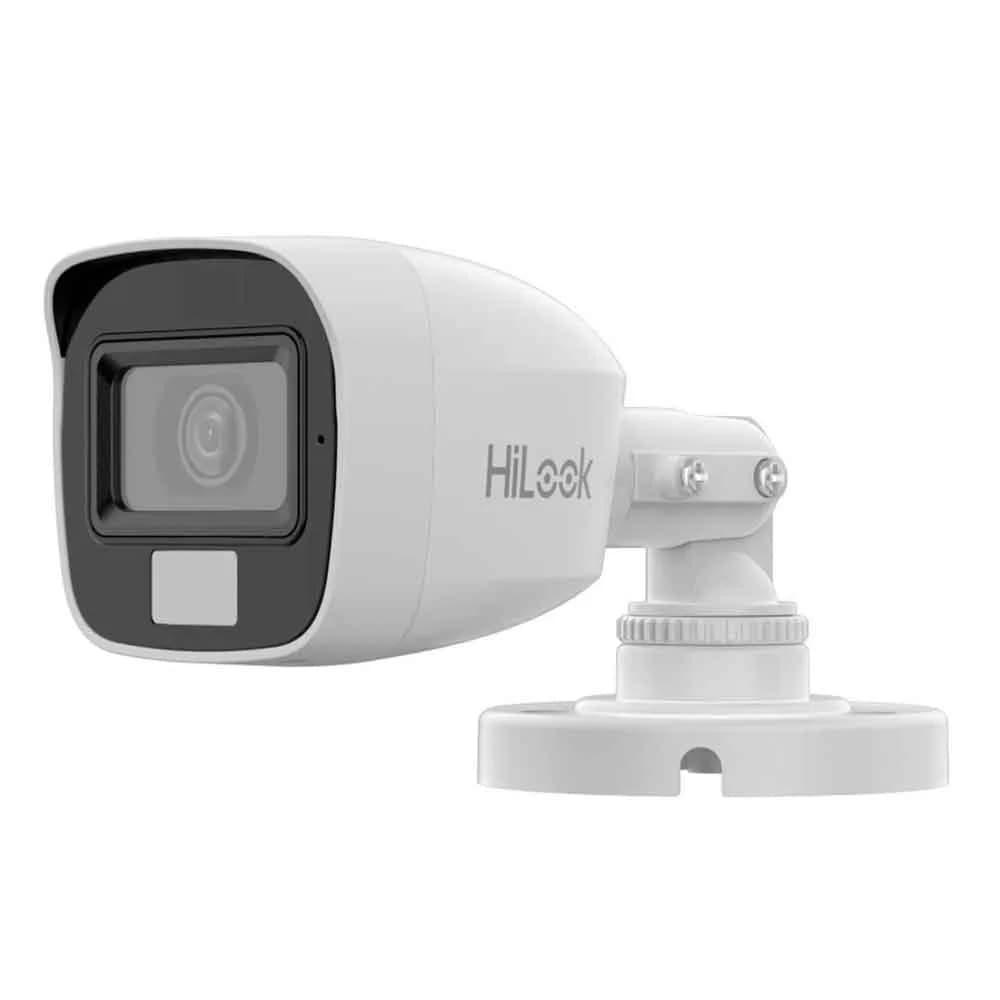 Camera HiLook Hikvision Analogica Smart Hybrid Light 2MP Full HD Bullet 2.8mm IR 20m Mic Embutido IP66 THC-B127-LPS