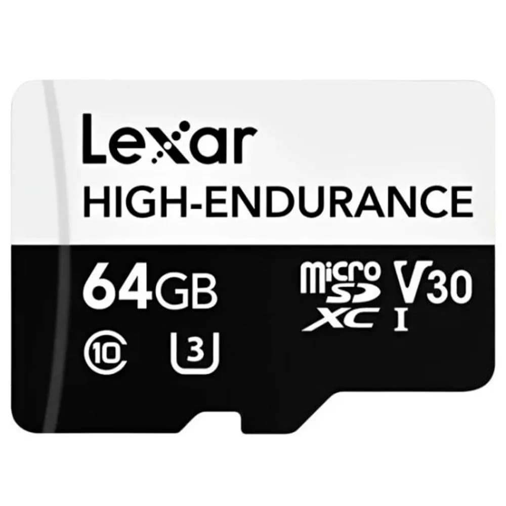 Cartão de Memória Micro SDHC/XC Lexar High Endurance 64GB - LMSHGED064G-BCNNG