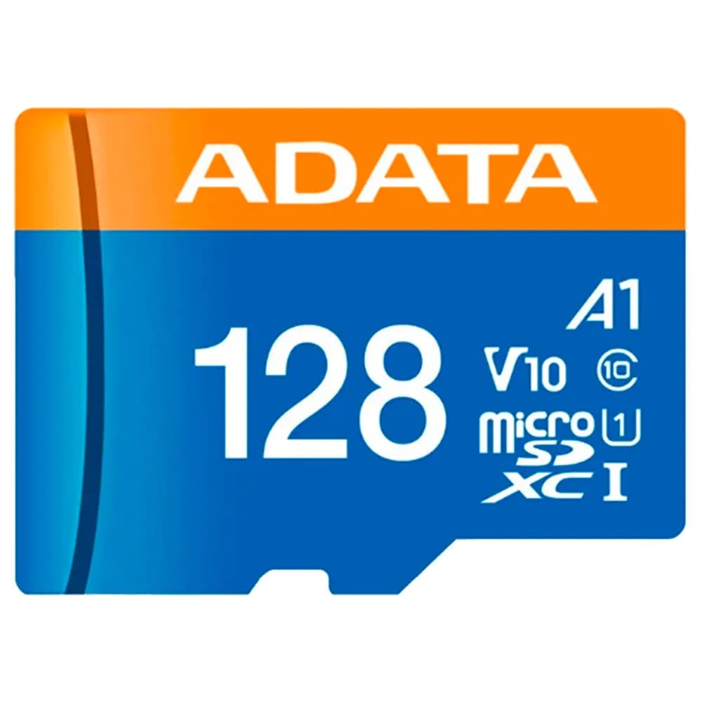 Cartão de Memória SD Adata Class 10UHS-I 128GB (Micro + Adaptador) AUSDX128GUICL10A1-RA1