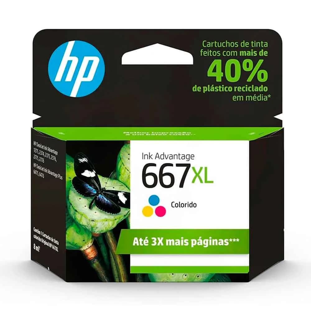 Cartucho HP 3YM80AB 667XL Tricolor