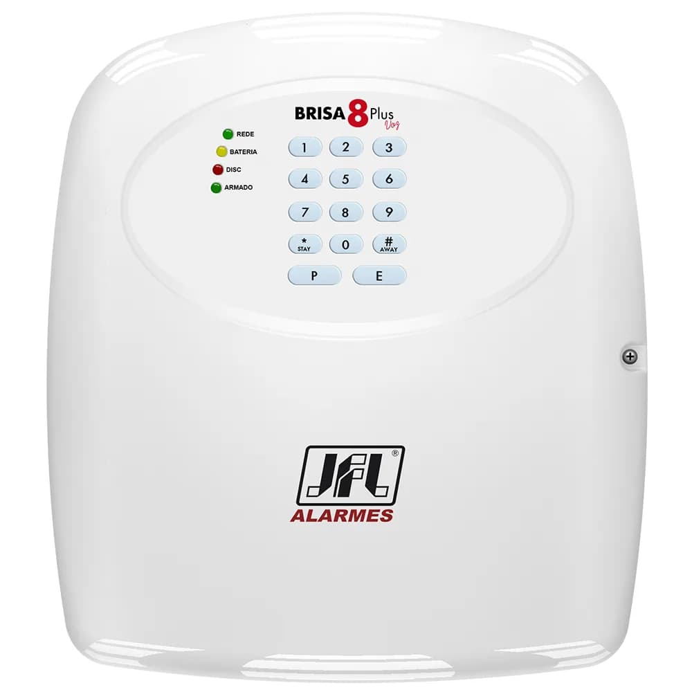 Central de Alarme Convencional BRISA-8 Plus Sinal V3 Até 8 Zonas Mistas 26332 JFL